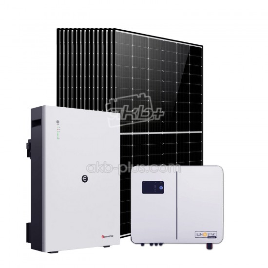 Солнечная электростанция 8кВт (SUNSYNK 8кВт/ LiFePO4 10,6кВт/ 16x DMEGC 450Вт) - купить